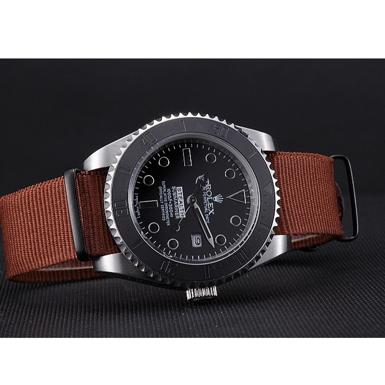 Aaa fake watches Brown Rolex 621992 Submariner Stealth 0824